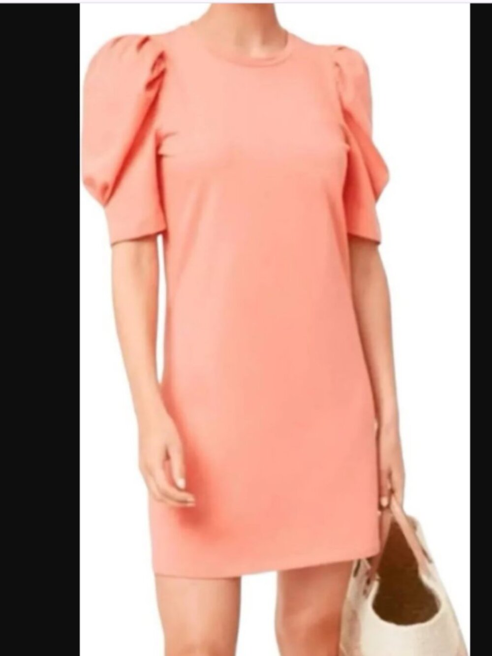 Tuckernuck Pomander Place Stella Dress Puff Sleeve Peach Preppy XXL 100% Cotton